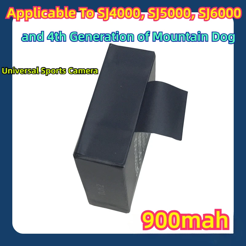 Applicable To SJ4000, SJ5000, SJ6000 Battery, Universal Sports Camera, SJ, and 4th Generation Battery of Mountain Dog 900mAh