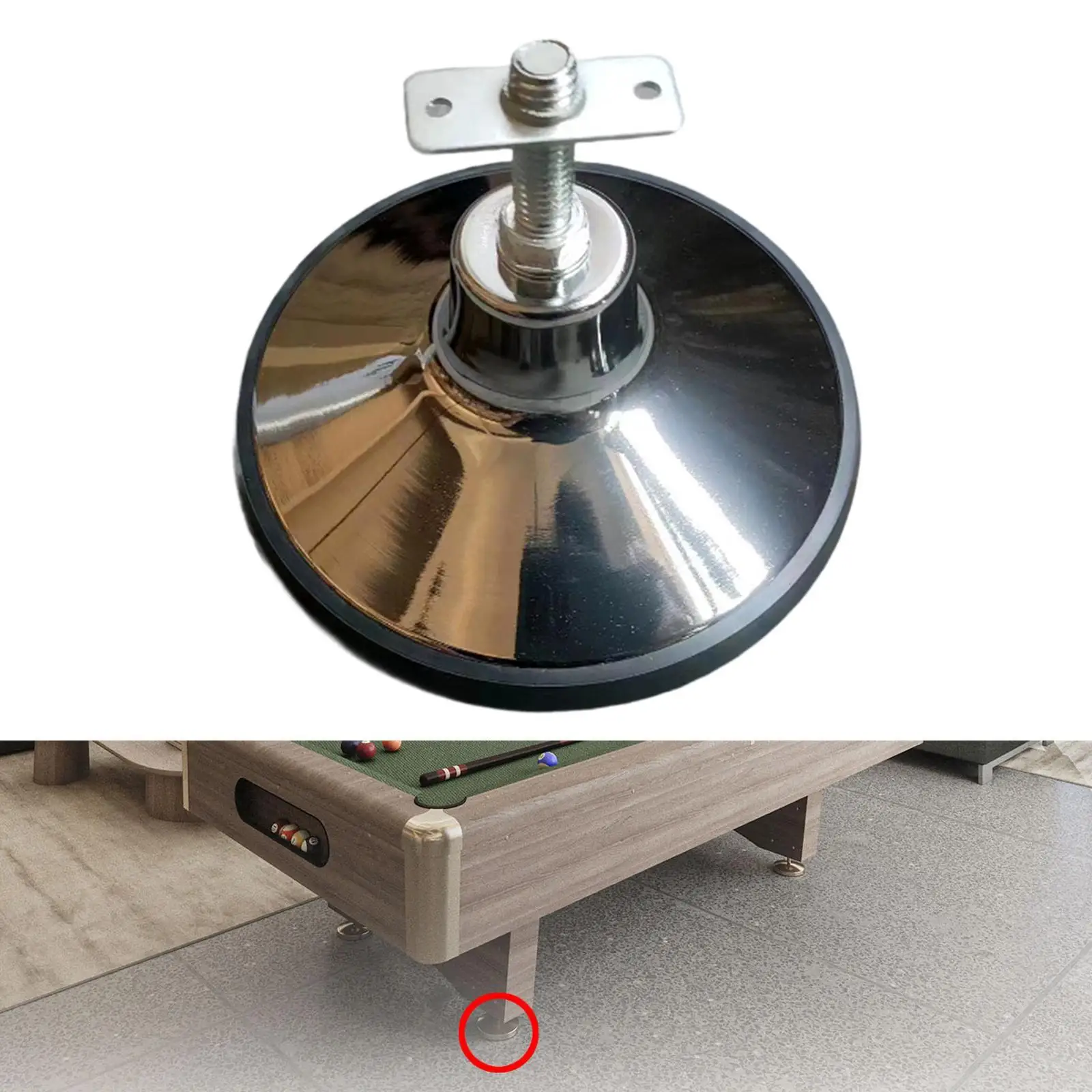 

Billiard/Pool Table Leg Leveler Adjustable Height for Most Tables 6 inch Metal