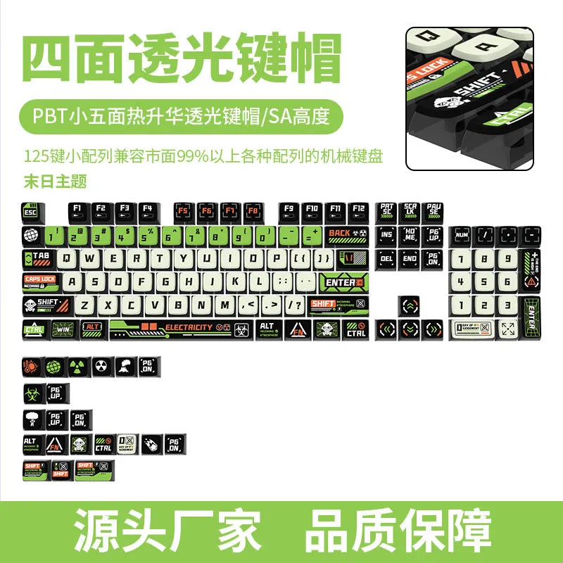 Sa Profile Pbt Keycap Set Keys Four Side Translucent Dye Sublimation Keycaps Key Mechanical Keyboard Custom Builds