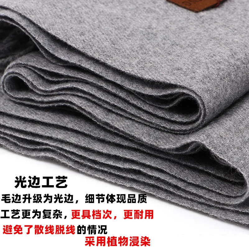 وشاح كشمير شتوي جديد لعام 2025 للنساء والرجال بلون سادة وشاح دافئ من الكشمير المقلد