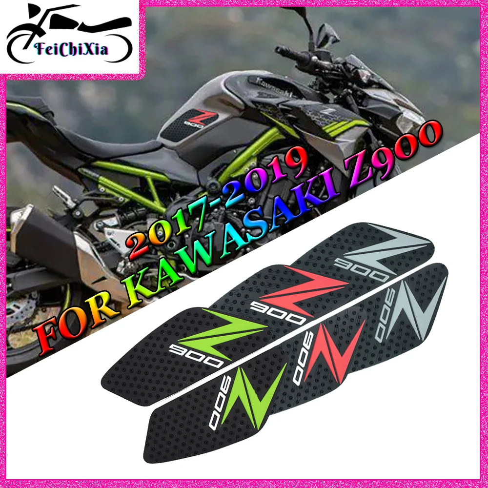 

New Motorcycle Fuel Tank Stickers Rubber Pads For Kawasaki Z900 2017 2019 2018 Motorbike Knee Non-slip Decals Protective Pads