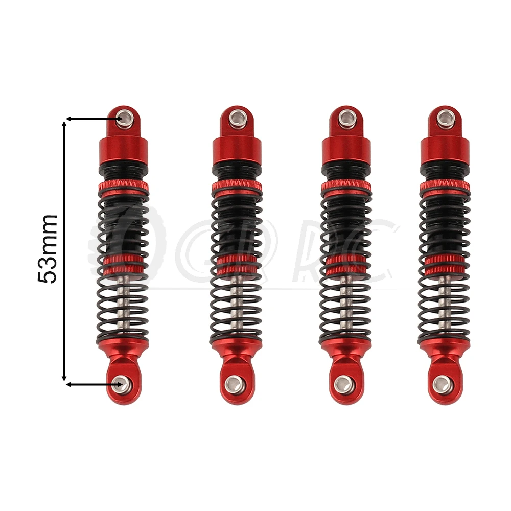 4pcs 53mm 59mm 66mm Aluminium Stoßdämpfer Dämpfer für 1/18 rc Crawler trx4m TRX-4M Bronco Defender Upgrade Teile – Detail 5