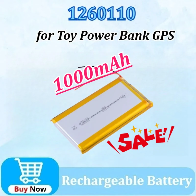 

1260110 Li-polymer Battery 3.7V 10000mAh Lithium Polymer Rechargeable Batteries for Toy Power Bank GPS Laptop Camping Lights Diy