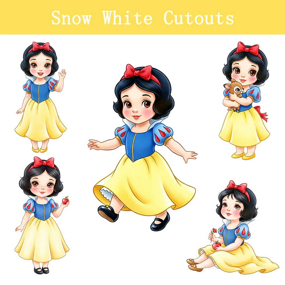 Recortes de Princesa Blancanieves de 60 cm para Baby Shower, Fiesta de Cumpleaños de Niña, Accesorios para Fiestas de Princesitas, 90 cm, 35 pulgadas