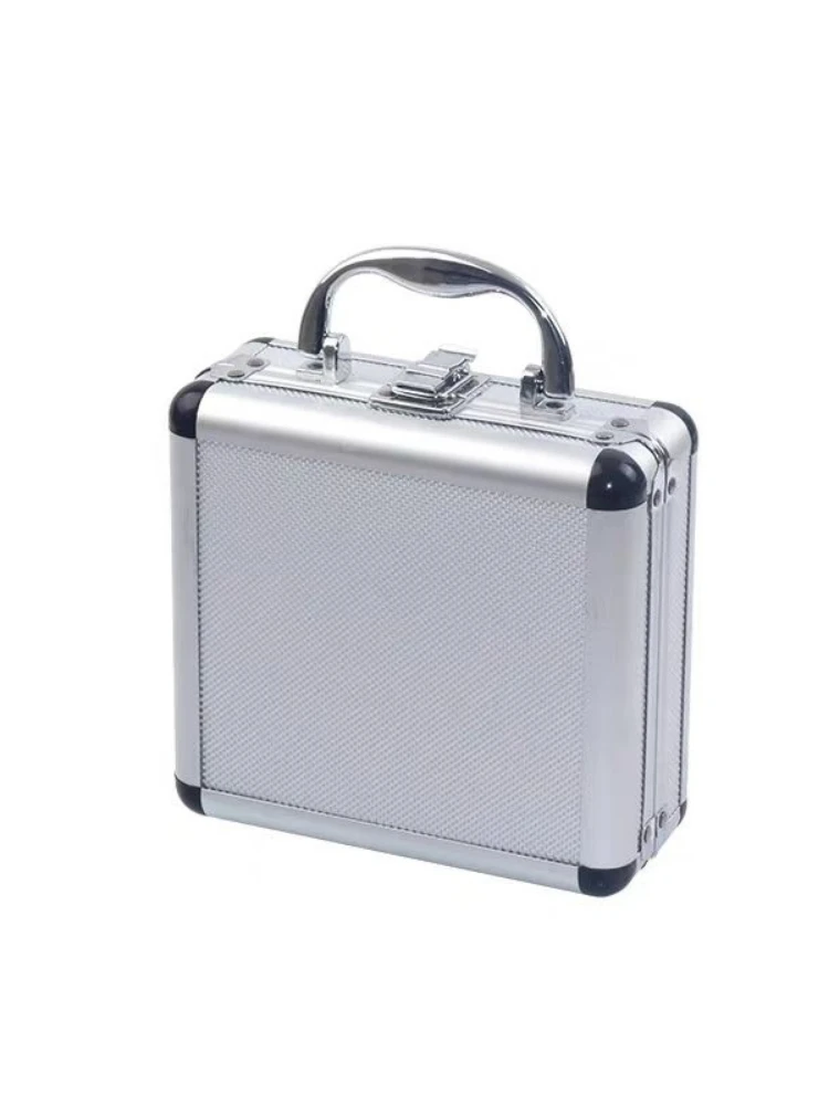 Aluminum Alloy Tool Box Portable Extra Small Lock Box Multi-function Mobile Phone Storage Box Safe Toolbox Jewelry Organizer