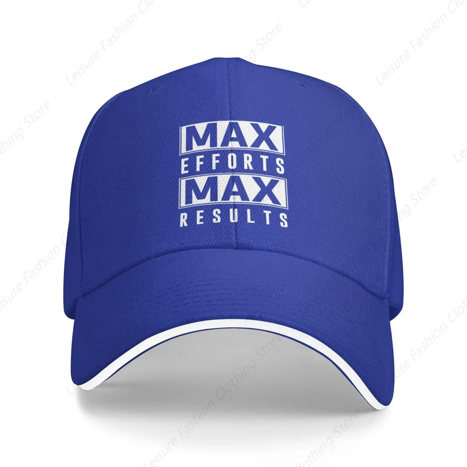 Max Efforts Max Results Trucker Baseball Cap for Men Women Hat Sandwich Brim Dad Hats