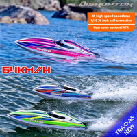 TRAXXAS New 1/10 Disruptor Remote Control Boat Simulation Brushless Electric 4S High-Speed Speedboat Self-Turning #106064-4