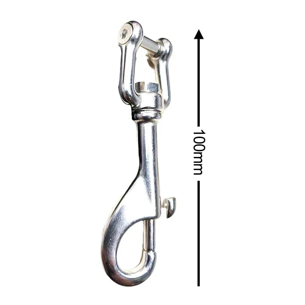 Marine 316 Stainless Steel Swivel Shackle Eye Bolt Snap Hook Scuba Diving Clip Swivel Snap Hook Metal Heavy Duty