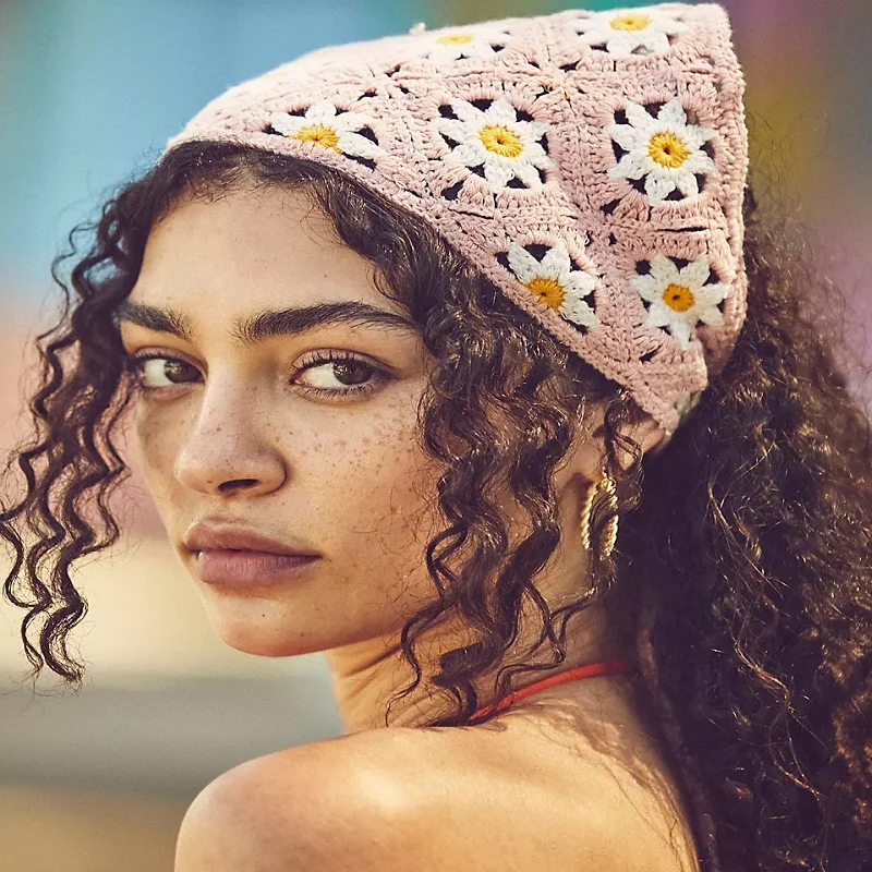 Vintage Handwoven Headbands for Women Four Season Available Triangle Headscarves Bohemian Style Girls Fashion Hair Accessories