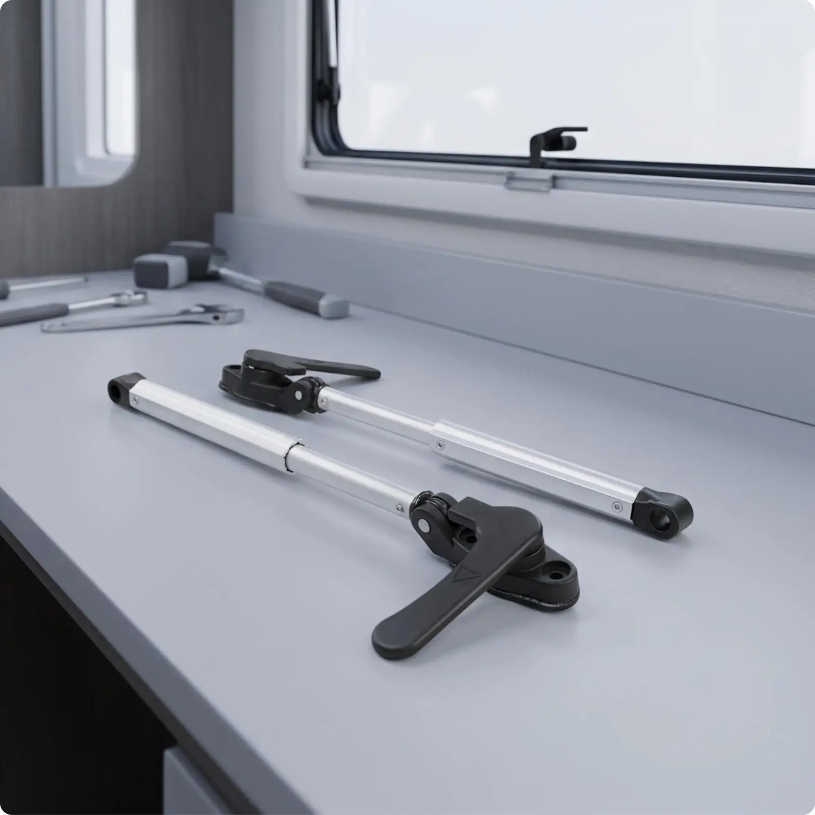 RV Window Support Rod Lightweight Telescopic Window Support Rod for Motorhome