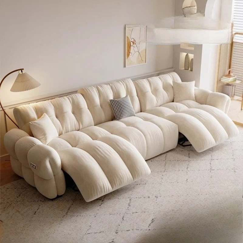 

Italian Armrest Beige Electric Sofa Design Luxury Sleeper Lounges Sofa Living Room 3 Seater Modern Divano Soggiorno Furniture