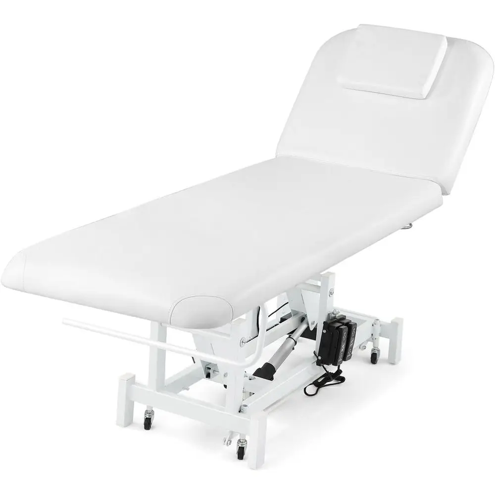 

110V Electric Adjustable Massage Table with 2 Motors, Beauty Bed and Medical Aesthetic Chair, Hand/Foot Controls, Removable Rest