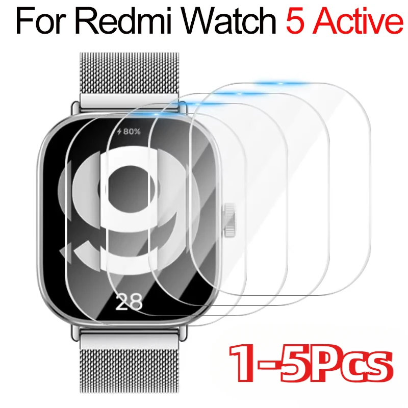 Закаленное стекло для смарт-часов Xiaomi Redmi Watch 5 Active, защита экрана от царапин для Mi Redmi Watch 5 4, защитная пленка