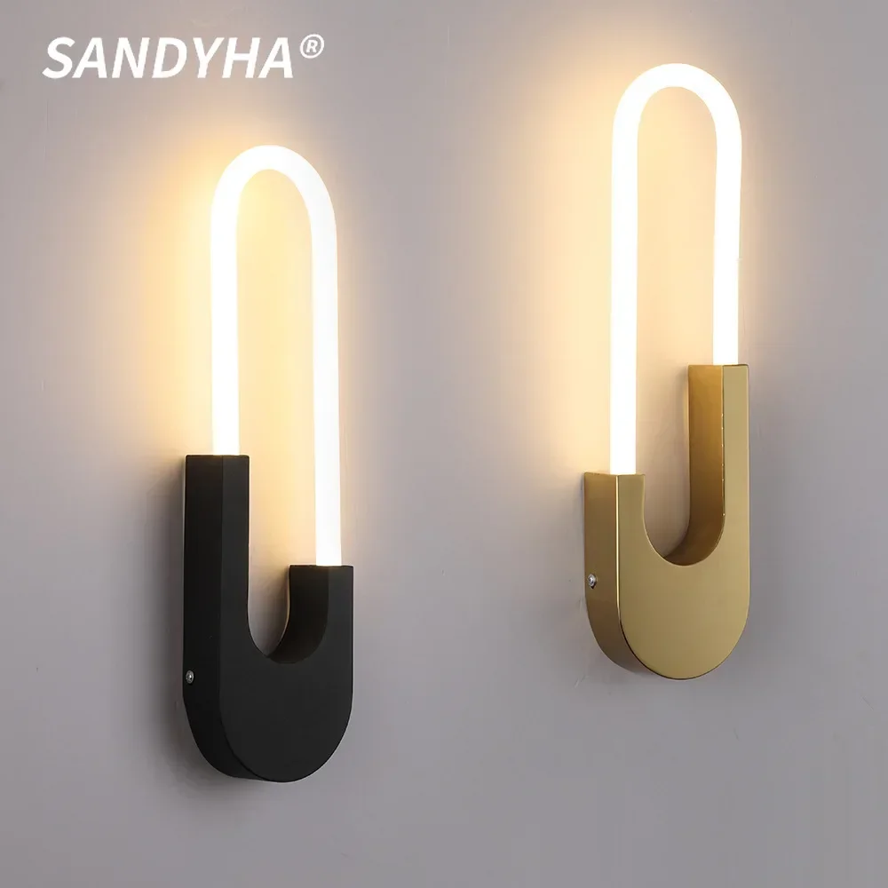 SANDYHA Nordic LED Wand Lampe Moderne Wohnzimmer Schlafzimmer Nacht Sofa Hintergrund Leuchten Einfache Dekor