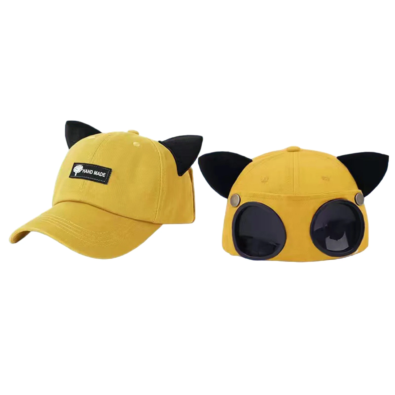 Baseball Cap with Fake Sunglasses Classic Brimless Glasses Cap Bonnets for Running Walking Fishing Camping