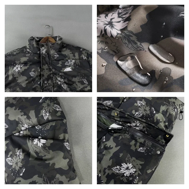 Heren winterjas camouflage katoen gewatteerd winddicht waterdichte jas dikker warm casual losse gewatteerde jassen herenkleding