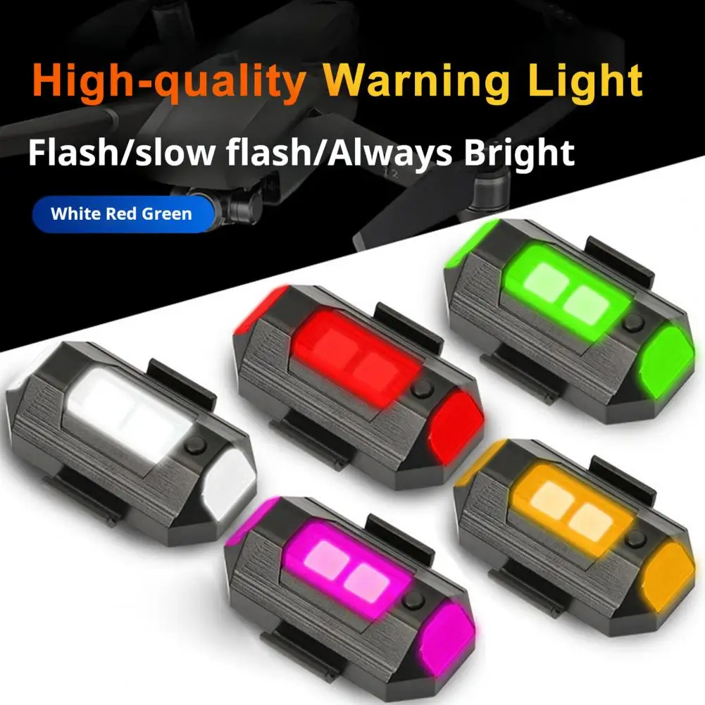 2Pcs LED Strobe Lights USB Rechargeable Warning Light Riding Flying Anti-Collision Tail Lights for Motorcycles Trucks Bikes