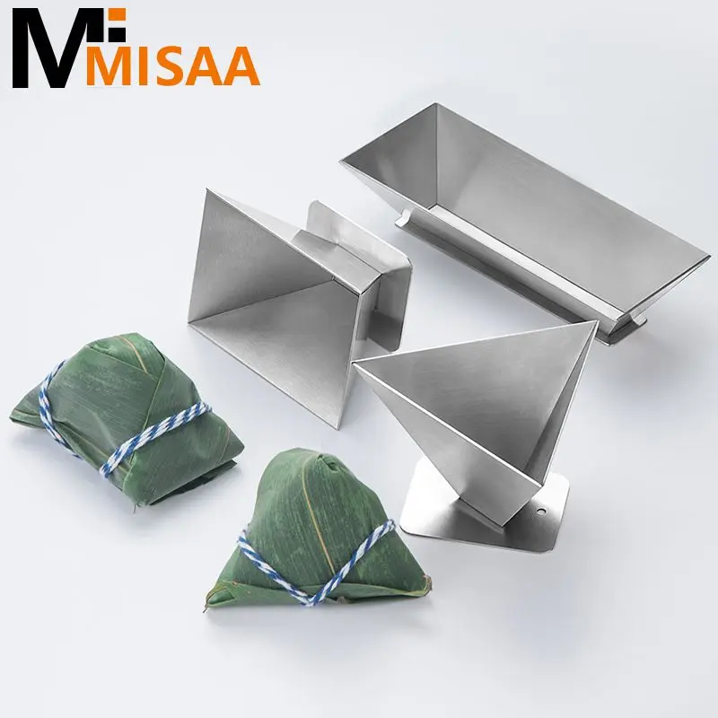 Stainless Steel Rice-pudding Baking Mold Chinese Zongzi Maker Artifact Rice Ball Sushi Mould Baking Tool Kitchen Accessories