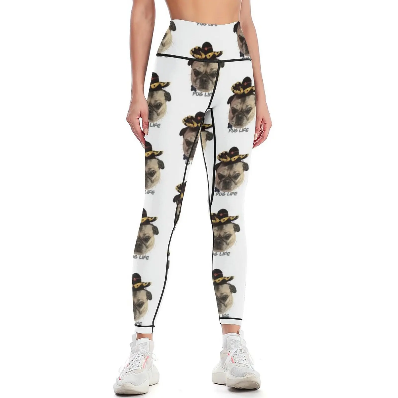 

That Pug Life though Leggings gym wear sporty woman gym trousers gym's clothing Womens Leggings