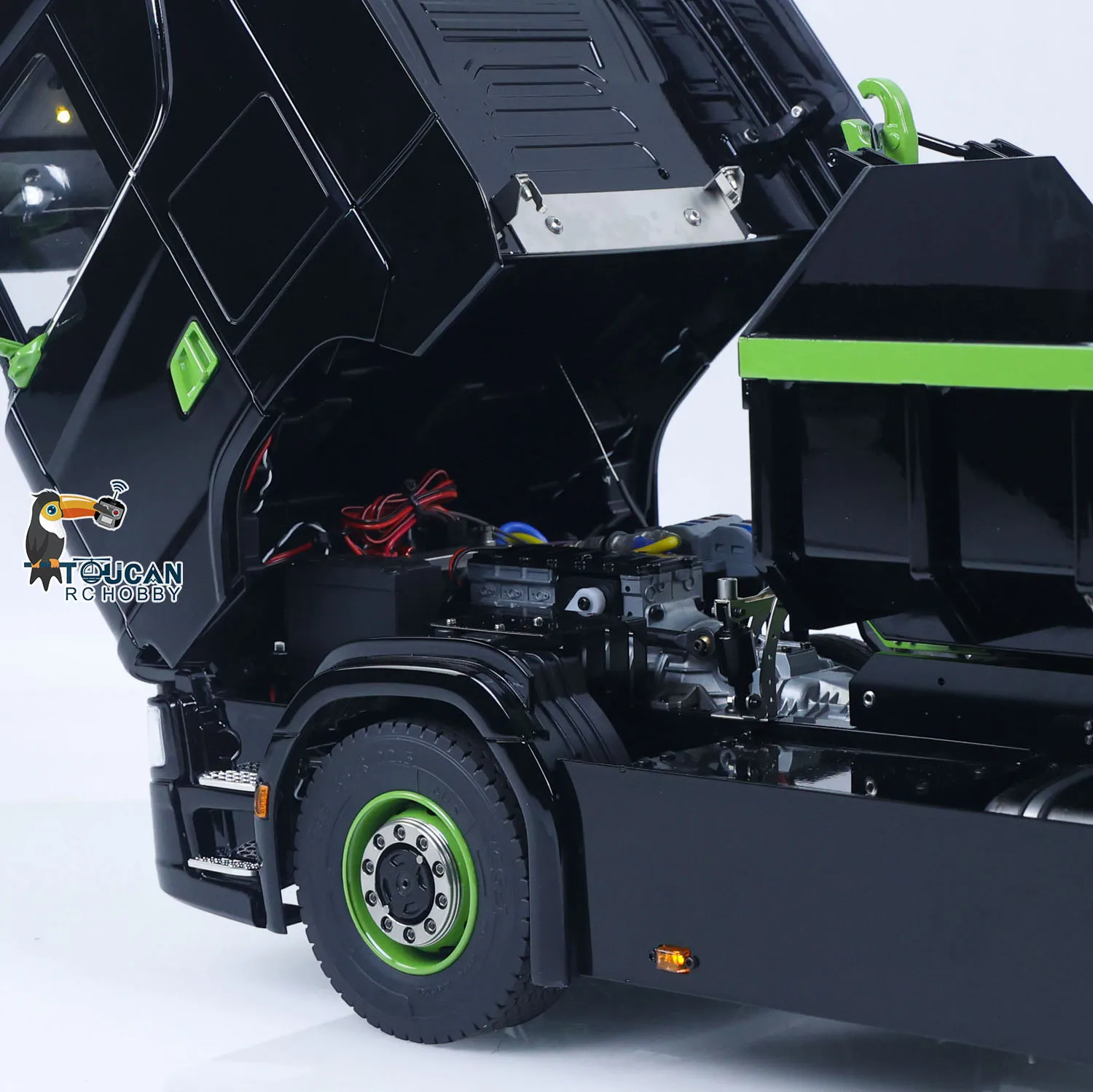 1/14 RC Hydraulic Dump Truck Roll-on Full Tipper Dumper 6x6 Car Assembled Painted 3-speed Transmission Light Sound Toy Model