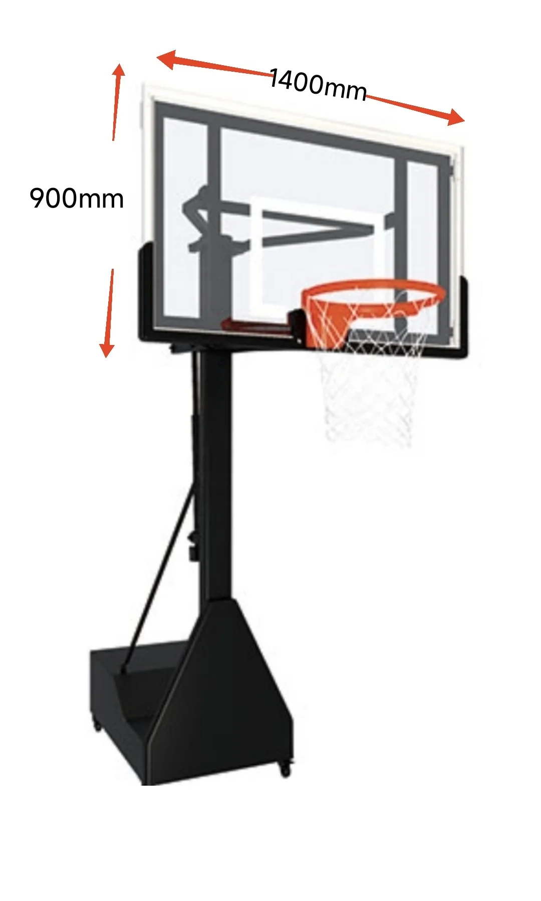 

Portable Basketball Hoop System Height Adjustable Stable Stand for Home Backyard Training and Entertainment