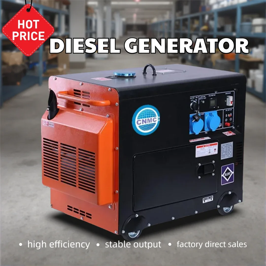 Générateur diesel 3KW 5KW 6KW 7.5KW 50HZ/60HZ 110/220V/380V, économie de carburant, haute efficacité, générateur à onduleur pour usage domestique