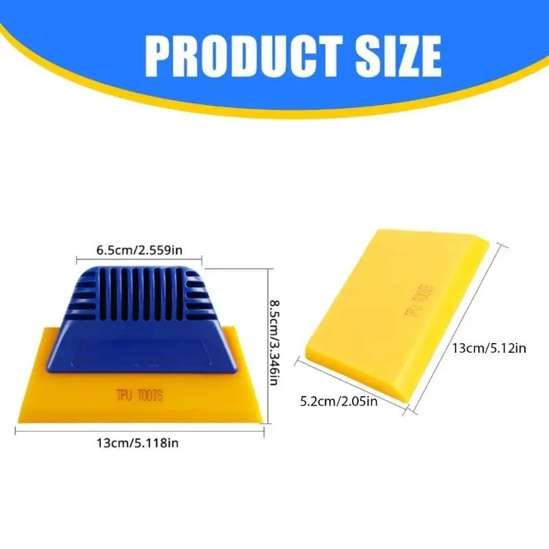 652F Yellow Silicone Squeegee for Car Glass Tinting and Professional Quality Finish
