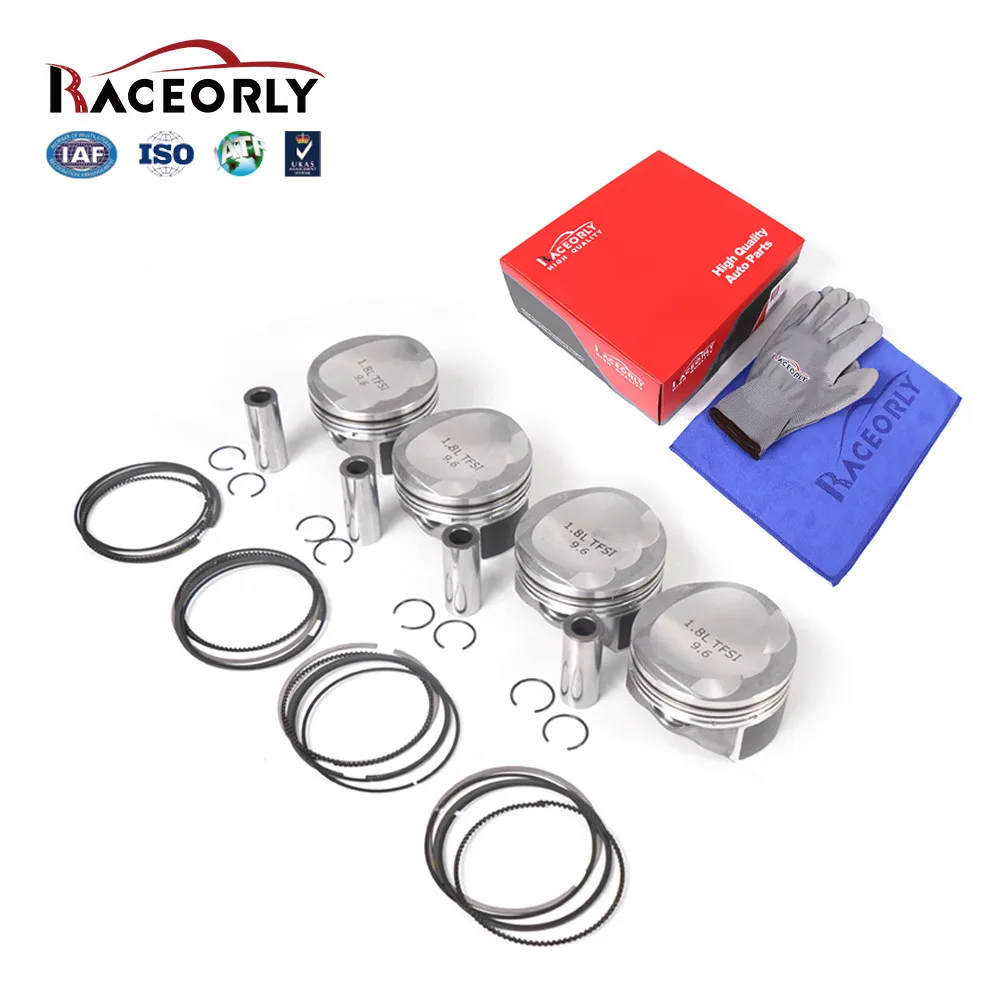 

RACEORLY Pistons Rings +0.25 Φ21mm For VW CC Passat AUDI A3 A4 1.8T CDH BZB CDA