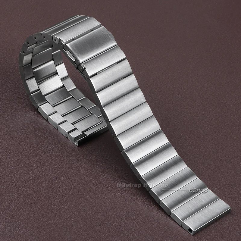 Solid Metal Watch Band 18mm 20mm 22mm 24mm Stainless Steel Wristband Smartwatch Replacement Strap Bracelet Watch Accessories