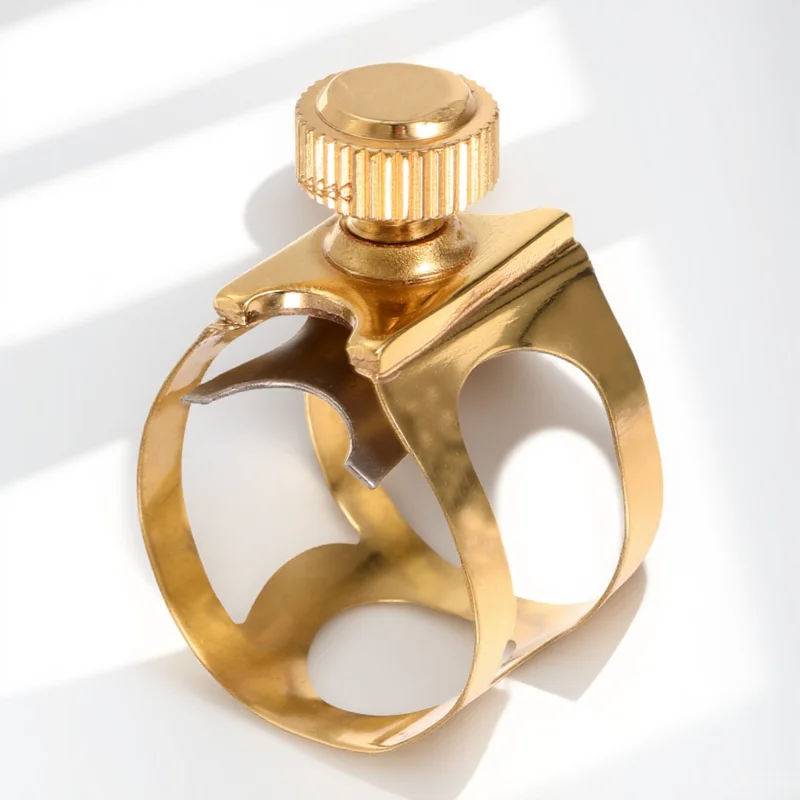 

Brass Alto Saxophone Ligature Clip Replacement Fastener Durable Metal Sax Clip Adjustable Design Professional Reed Clamp