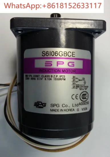 محرك الحث S6I06GBCE SPG 6W 220V i-mported من كوريا جديد تمامًا.