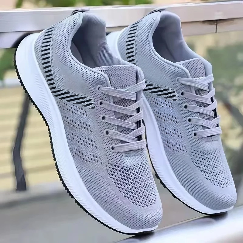 Men's casual light mesh sports shoes summer breathable cool running shoes fashion soft sole comfortable non slip male'ssneakers image 2