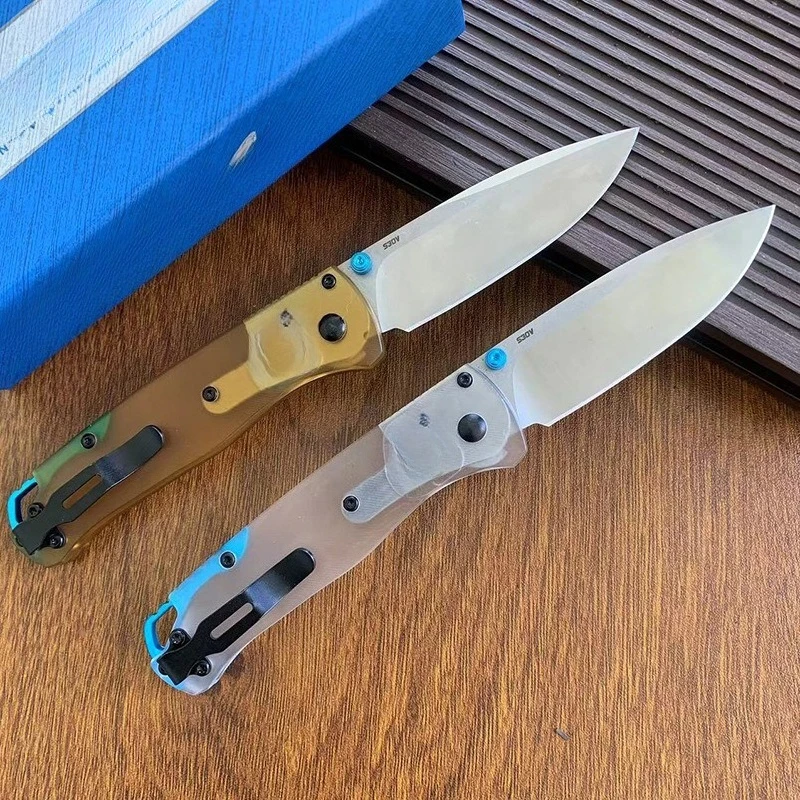 2026 new 535PEI Transparent Outdoor Folding Knife Wild Camping Convenient Sharp Knife EDC Fruit Pocket knives for outdoor travel