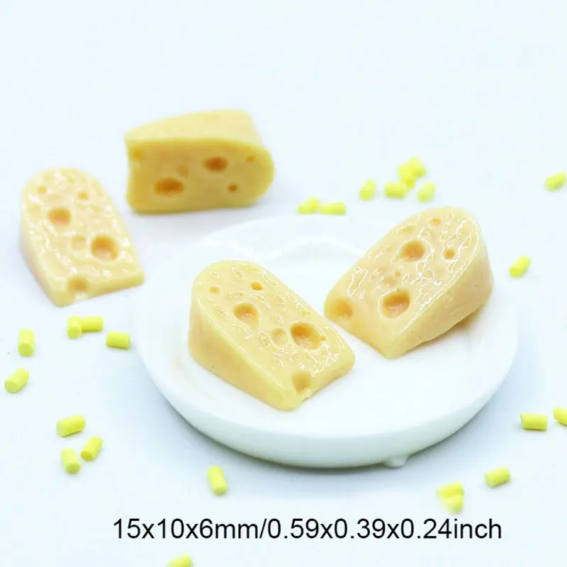 10PCS Mini Cheese Miniature Breakfast Pretend Play Kitchen Small Doll Food Toy Accessories Ornaments - Image 5