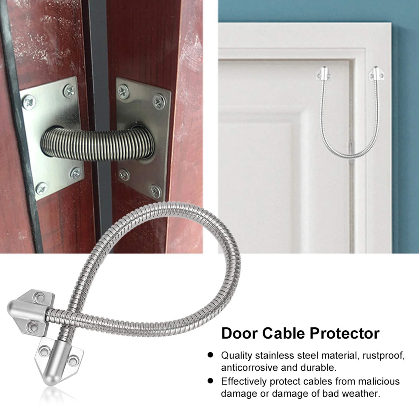 Door Loop Stainless Steel Door Loop Exposed Mounting Access Control Cable Line Protector Defender Exposed Mounting Sleeve