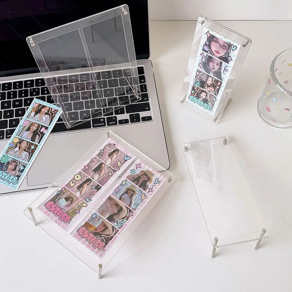 INS Acrylic Photocard Stand Clear DIY Frame Kpop Photocard Frame Photo Protector Holder Life Four Cut