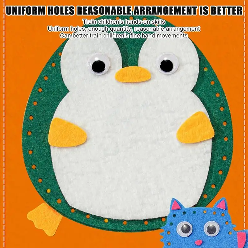 Animals Theme Craft Fabric Material Package Kids Educational Toy Child Handmade Making Cloth Nonwoven Felt Material Kit