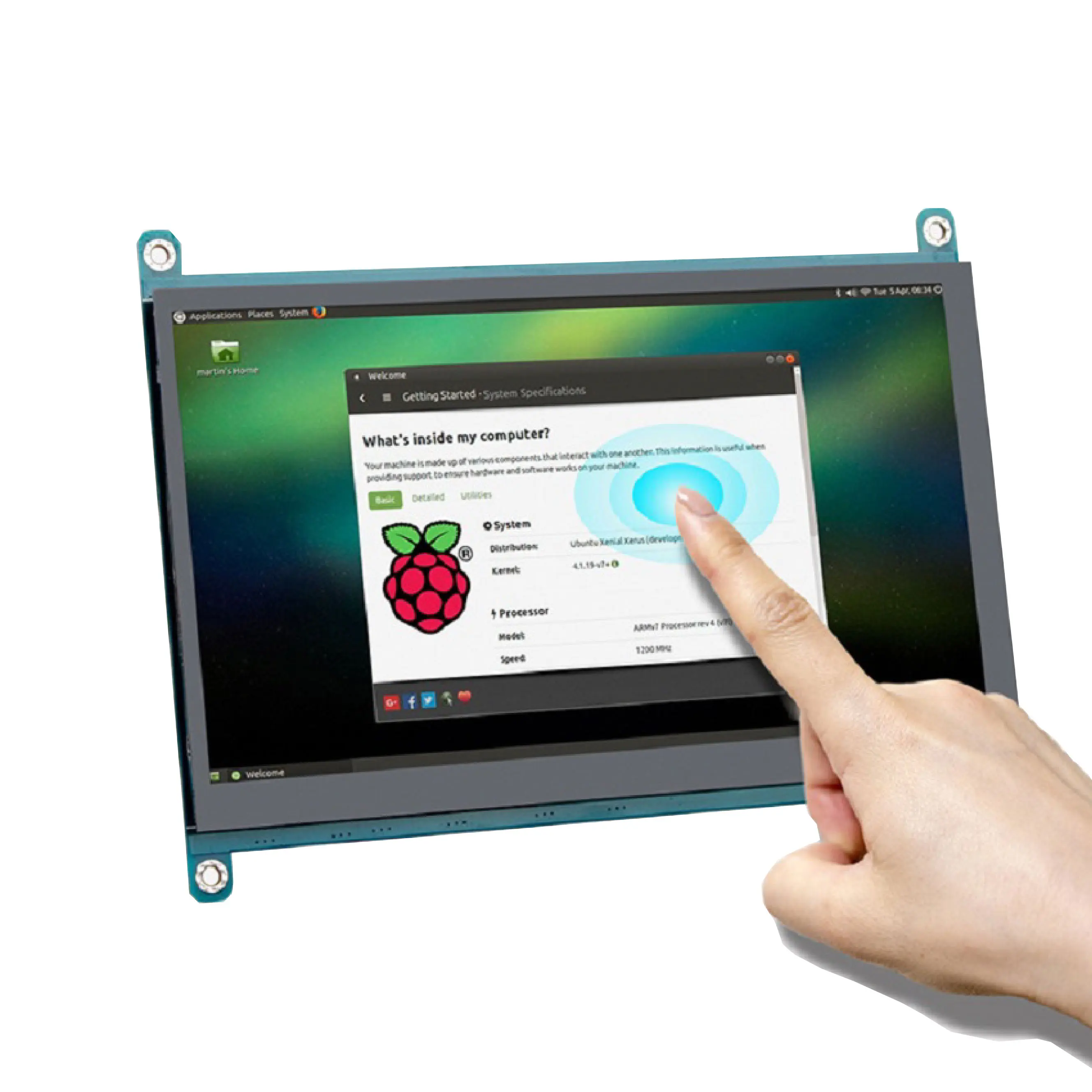 5" Inch Mipi Dsi HD-M Interface Lcd Touch Screen Display For Raspberry Pi 3 4B
