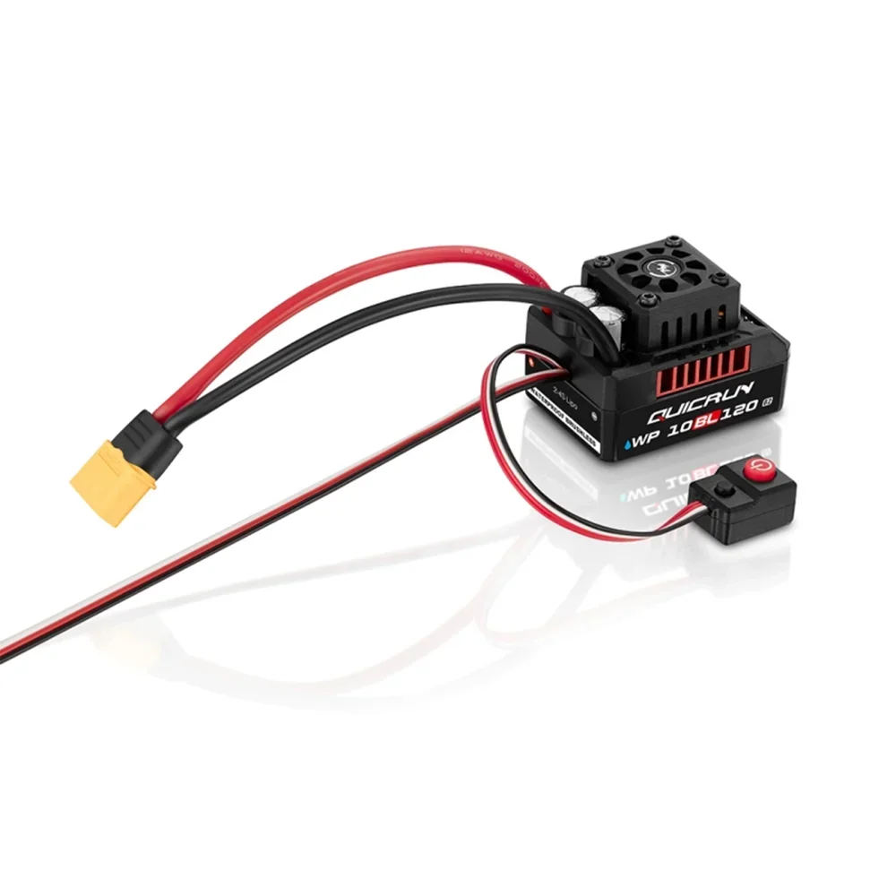 Hobbywing nouveau QUICRUN WP 10BL120 G2 ESC 120A 2-4S contrôleur de vitesse Lipo sans brosse sans capteur XT60 prise 1/10 1/12 RC voiture jouet partie
