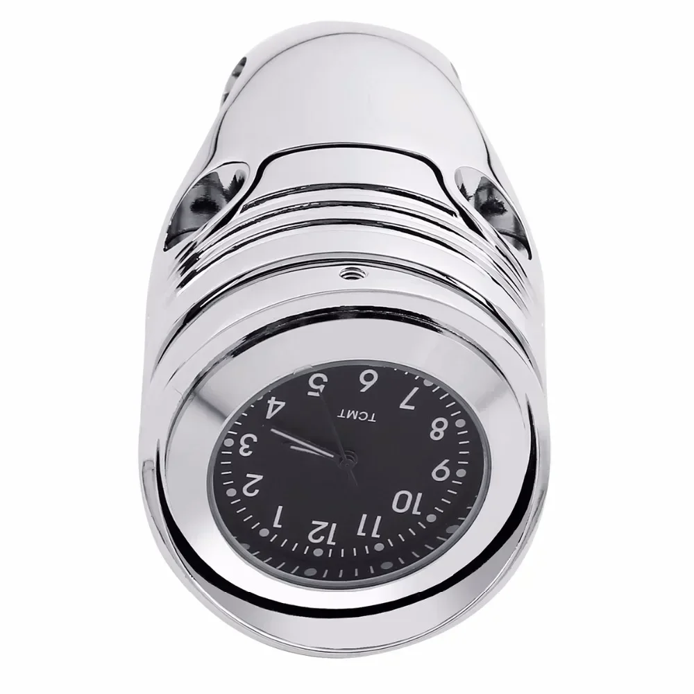 ハーレー-クルーザー-カスタム-チョッパー-クローム-オートバイ-アクセサリー-ユニバーサル-1-1-4-インチ-ハンドルバー-マウント-クロック