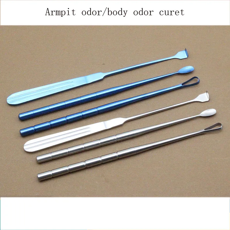 Stainless steel plastic surgery instrument body odor armpit odor curette Armpit odor rake hook mollusca solitary odor scraper ra