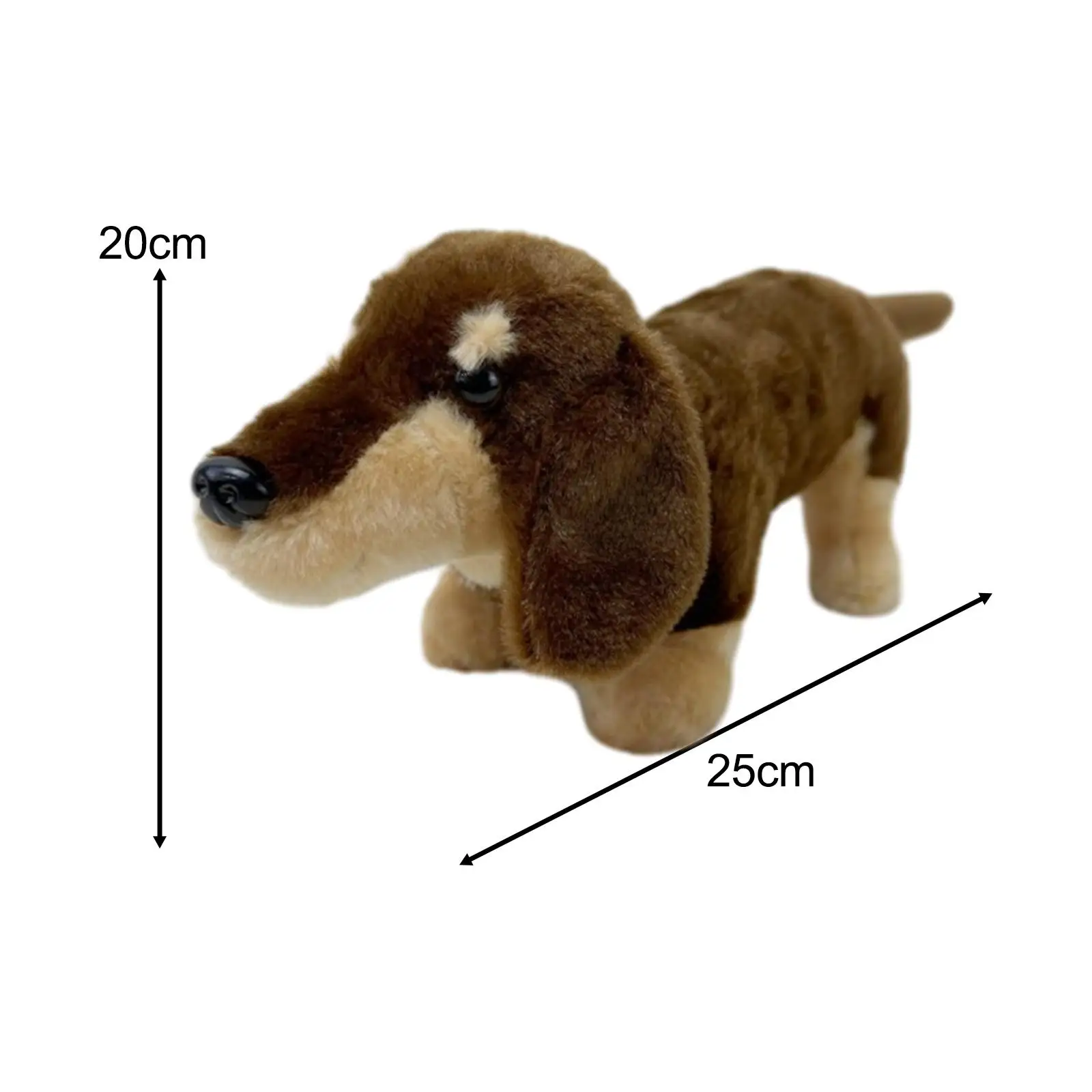 Dachshund Doll Plush Toy Soft Creative Realistic Cute Funny Dog Figurine