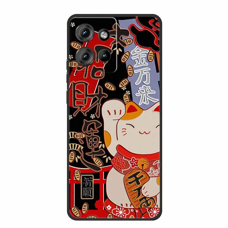 حافظة زهور ثلاثية الأبعاد لهاتف موتورولا G 2025 حافظة منقوشة من السيليكون الأسود غطاء خلفي ناعم لهاتف موتورولا G Play 2026 Edge 60 Neo