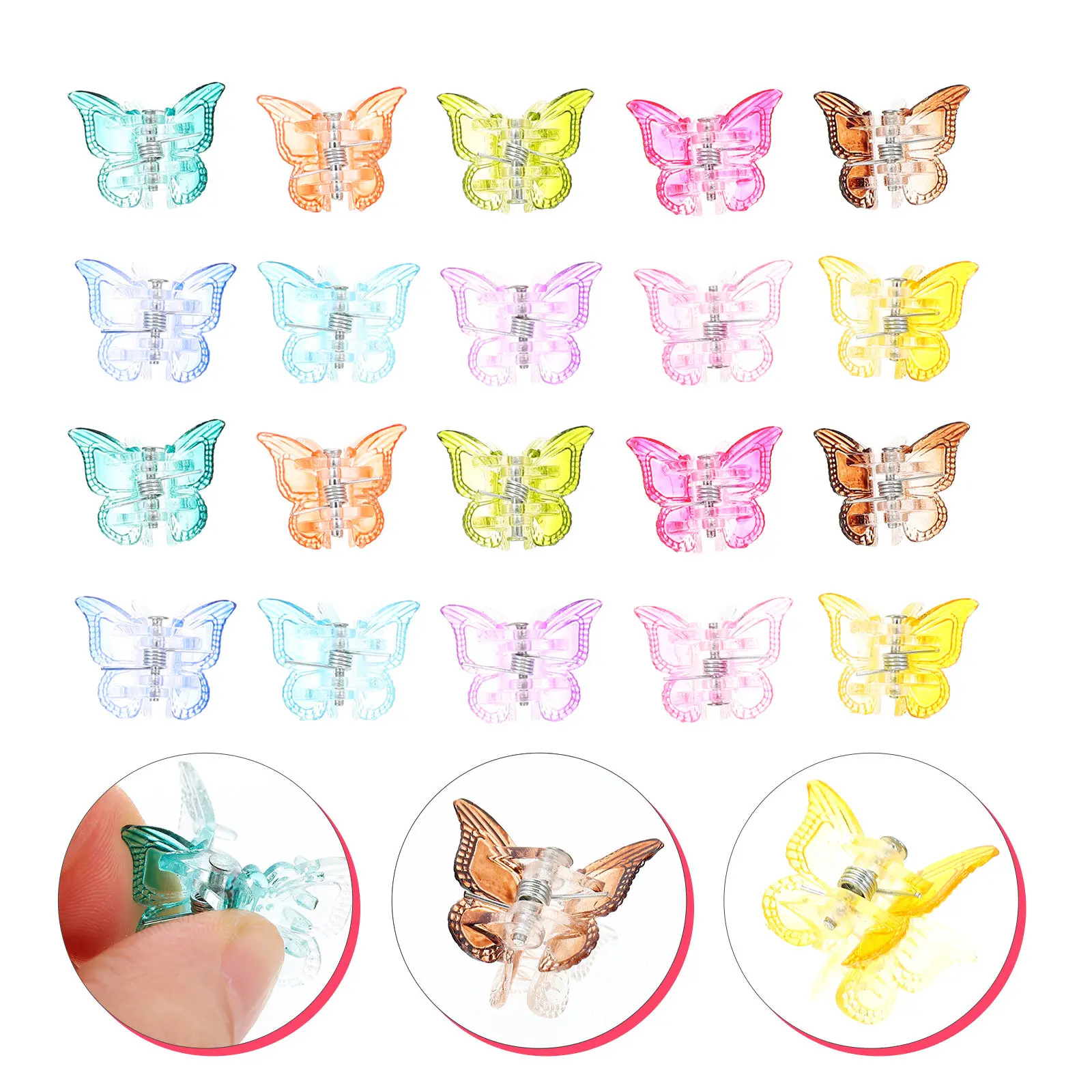 

80Pcs Butterfly Hair Clips Small Claw Clips Sturdy Hair Accessories for Women Girls Daily Use Makeup Washing Face Cooking
