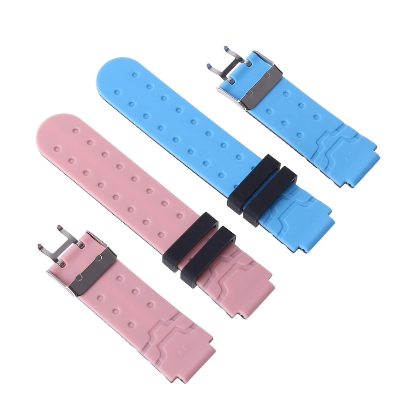 E9LB Children Kids Watchband Wrist Strap 16MM Silicone Belt Replacement for Q750 Q100