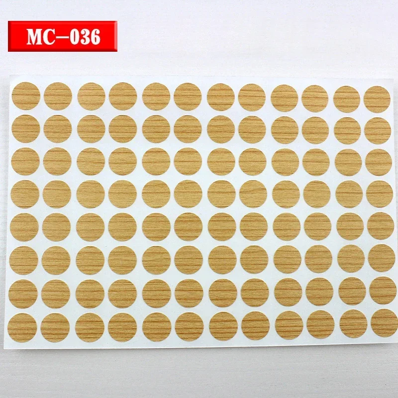 96 Stück 15 mm Holzmöbel, selbstklebende Schraubverschluss-Abdeckung, Lochaufkleber, Holzhandwerk, Schreibtisch, Schrank, Schublade, Kunstaufkleber, Ornament