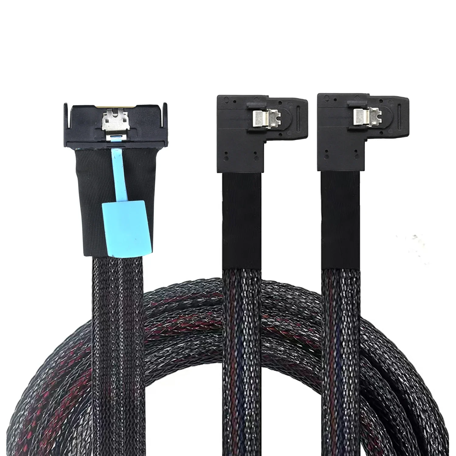 

Gen5.0 MCIO 8I (SFF-TA-1016) 74Pin to Dual-Port Right-Angle Mini SAS SFF-8087 Server Cable High-Speed Data Transfer for Storage