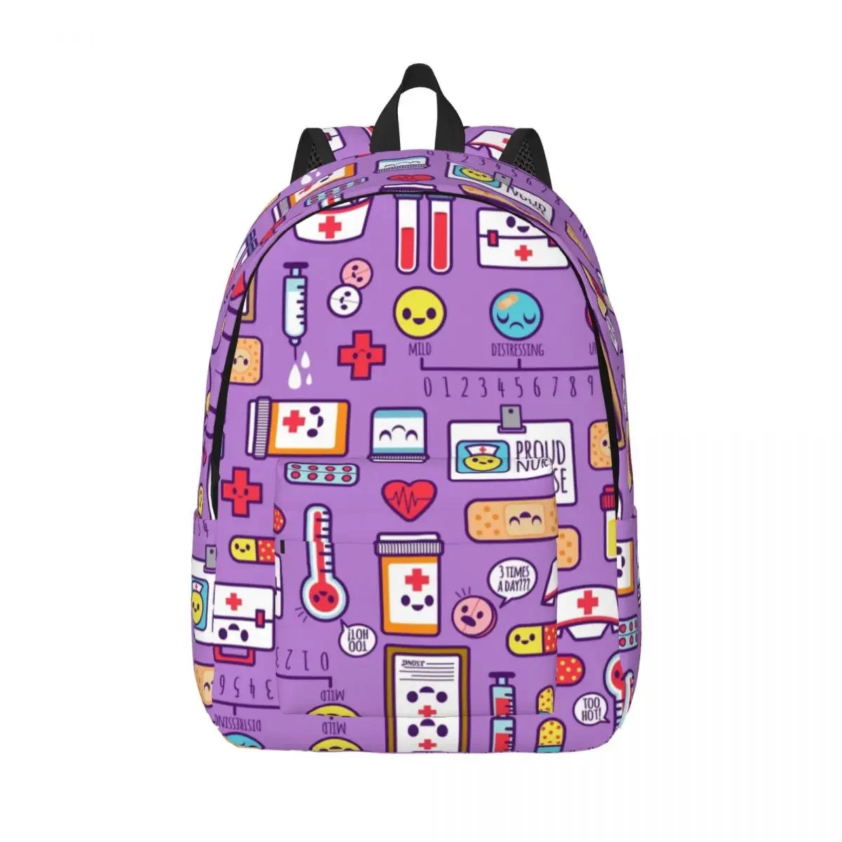 

Proud To Be A Nurse Canvas Backpacks for Women Men School College Student Bookbag Fits 15 Inch Laptop Health Care Nursing Bags