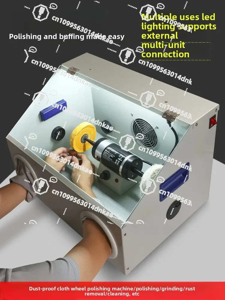 Polishing Dust Box Metal Integrated Engraving Vacuum Dust Sander Jewelry Jade Amber Grinding Table