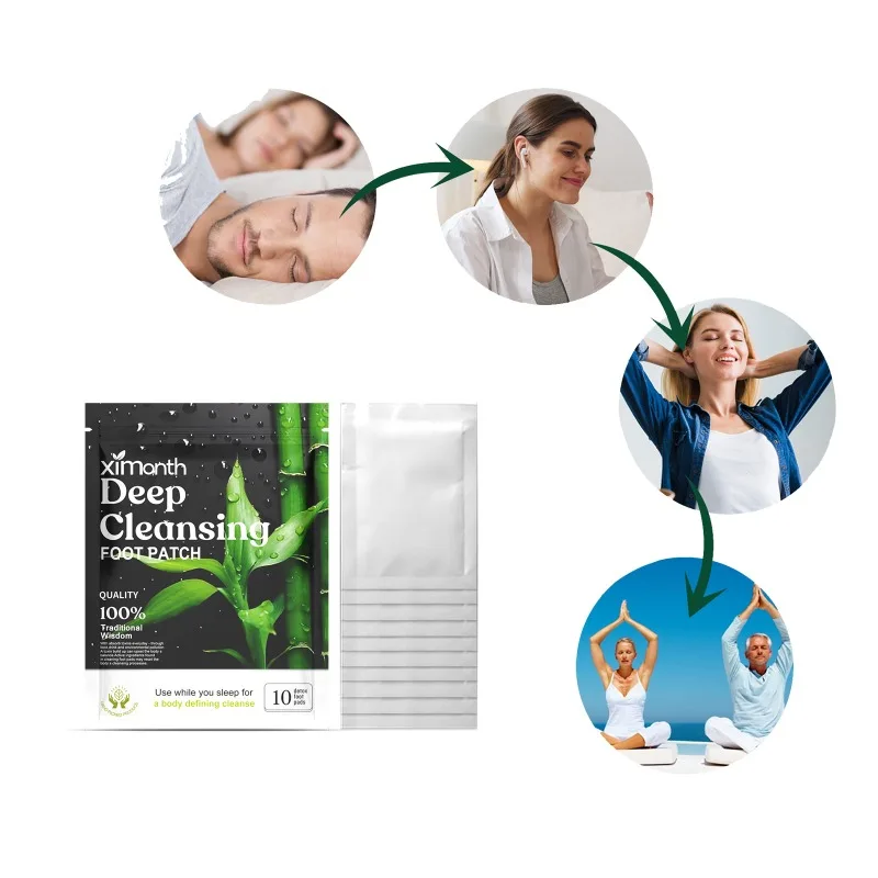 Deep Cleaning Foot Patch Body Toxins Cleansing Deep Sleep Herbal Detox Sticker Conditioning Body Relieve Stress Foot Care Tool